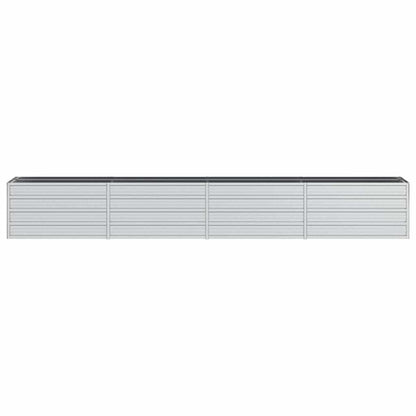 vidaXL Garden Raised Bed | Silver | Galvanized Steel | Large | Durable 4