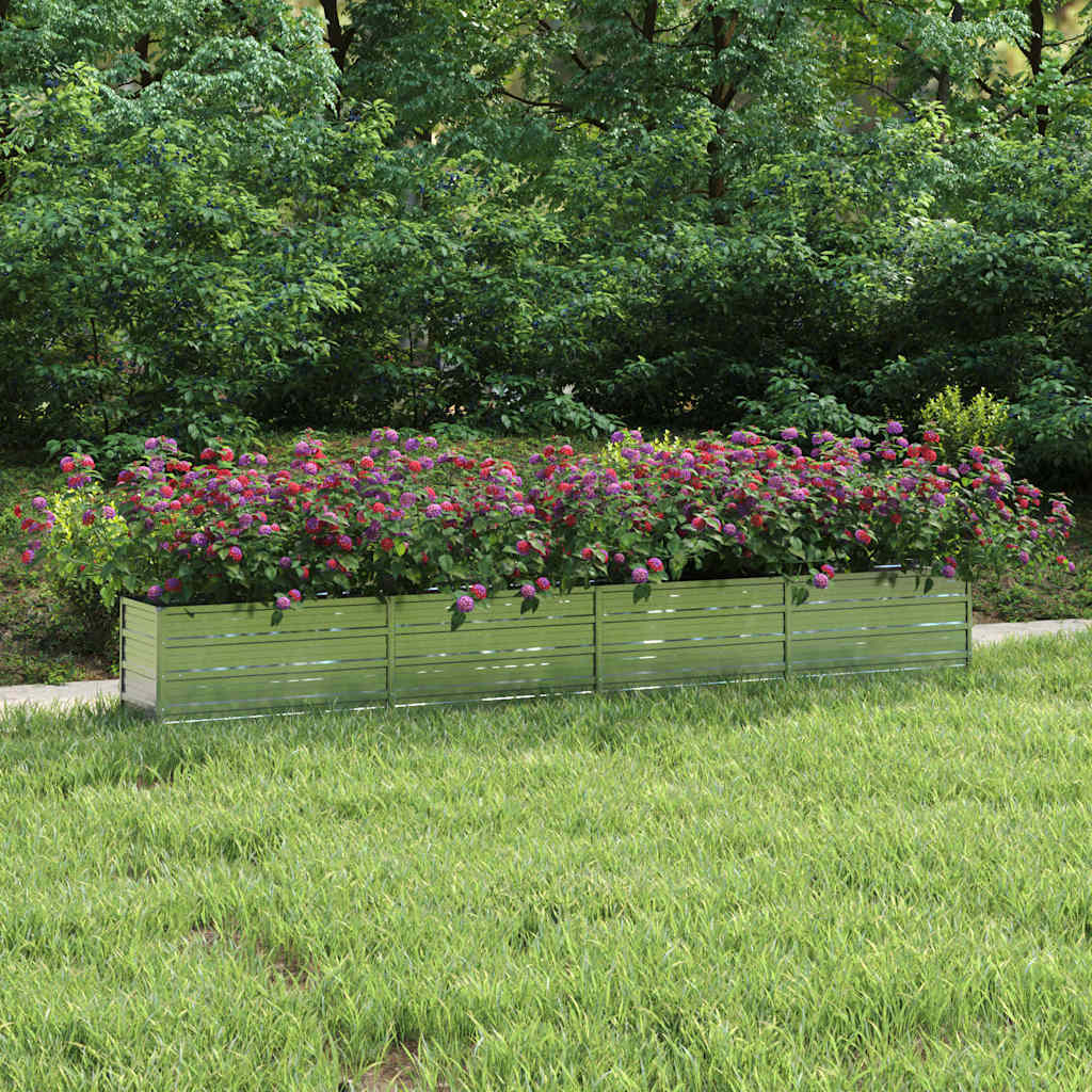vidaXL Garden Raised Bed | Silver | Galvanized Steel | Large | Durable 1