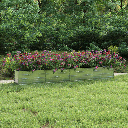 vidaXL Garden Raised Bed | Silver | Galvanized Steel | Large | Durable 1