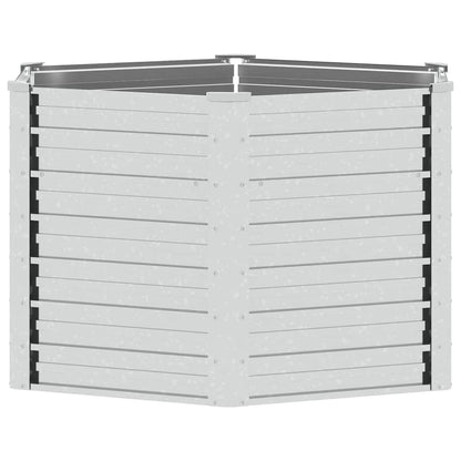 316898 vidaXL Garden Raised Bed 129x77 cm Galvanized Steel Silver 2