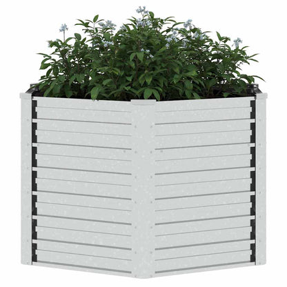 316898 vidaXL Garden Raised Bed 129x77 cm Galvanized Steel Silver 4