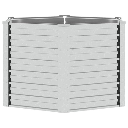 316898 vidaXL Garden Raised Bed 129x77 cm Galvanized Steel Silver 5