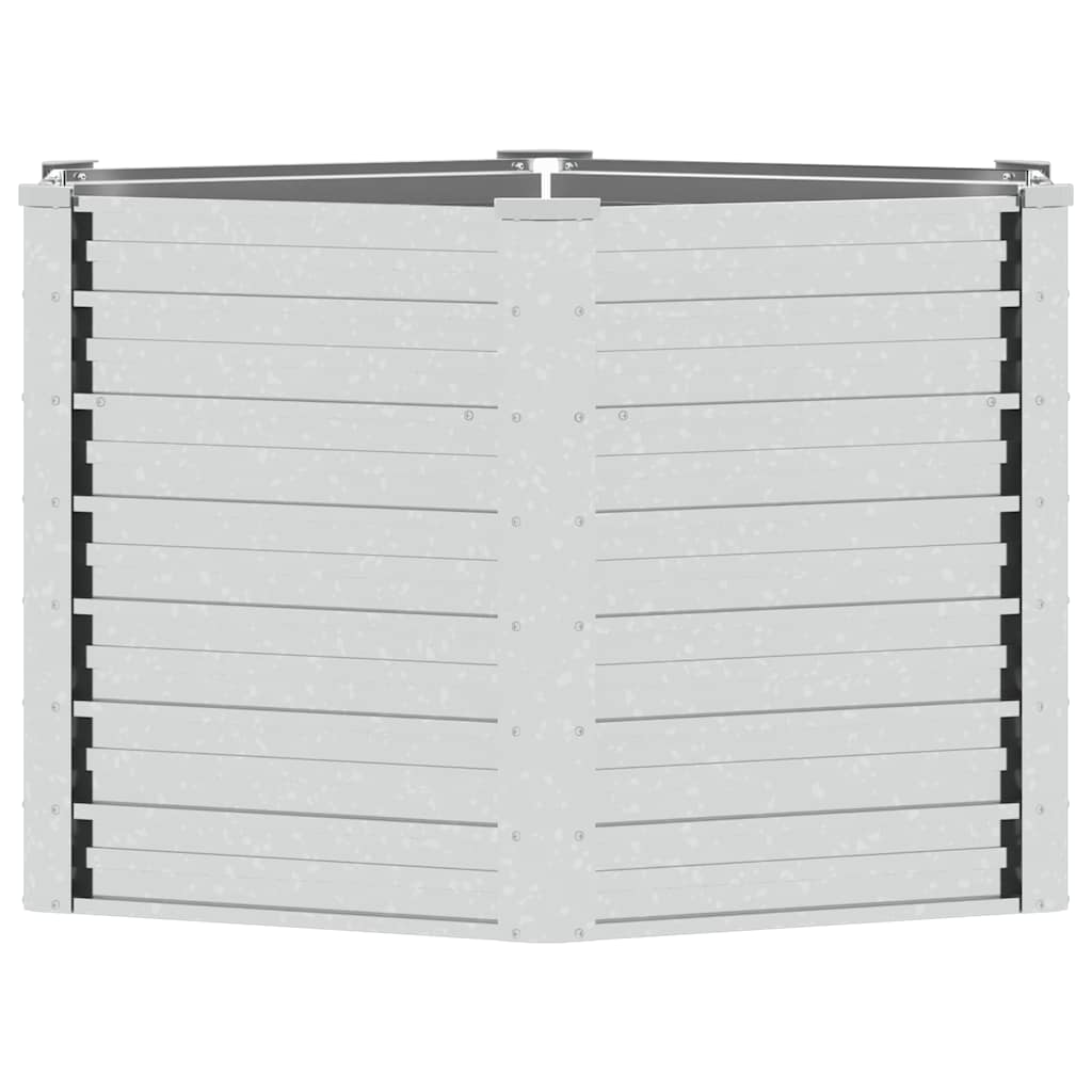 316898 vidaXL Garden Raised Bed 129x77 cm Galvanized Steel Silver 6