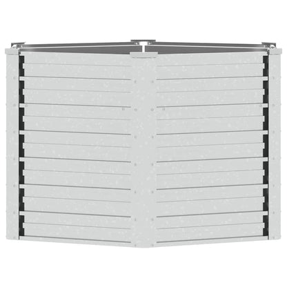 316898 vidaXL Garden Raised Bed 129x77 cm Galvanized Steel Silver 6