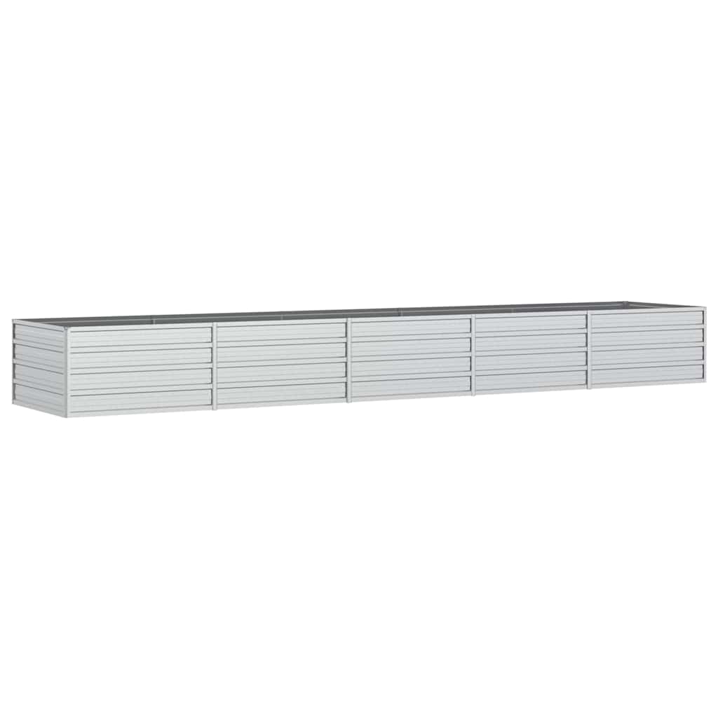 vidaXL Garden Raised Bed | Silver | Galvanised steel | 400x80x45 cm | Durable 2