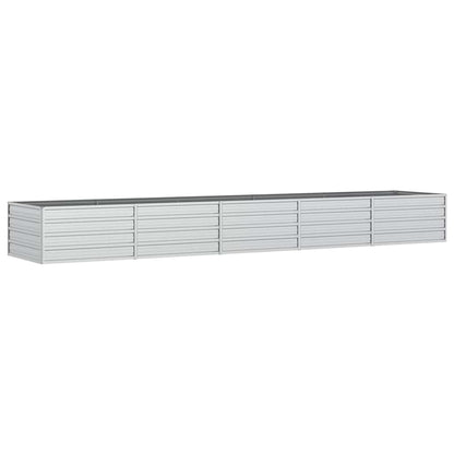 vidaXL Garden Raised Bed | Silver | Galvanised steel | 400x80x45 cm | Durable 2