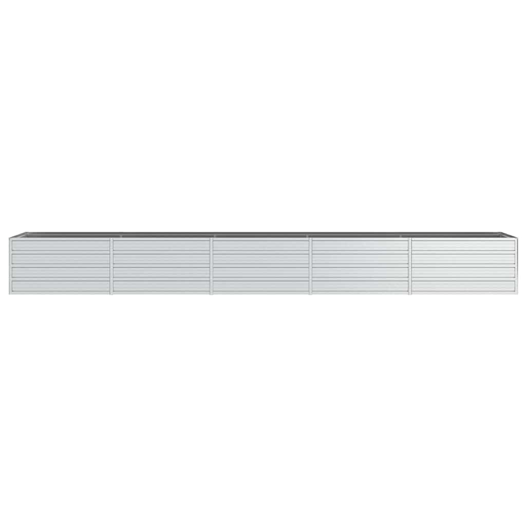 vidaXL Garden Raised Bed | Silver | Galvanised steel | 400x80x45 cm | Durable 4