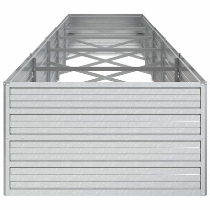 vidaXL Garden Raised Bed | Silver | Galvanised steel | 400x80x45 cm | Durable 5