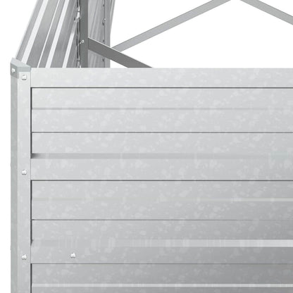 vidaXL Garden Raised Bed | Silver | Galvanised steel | 400x80x45 cm | Durable 6