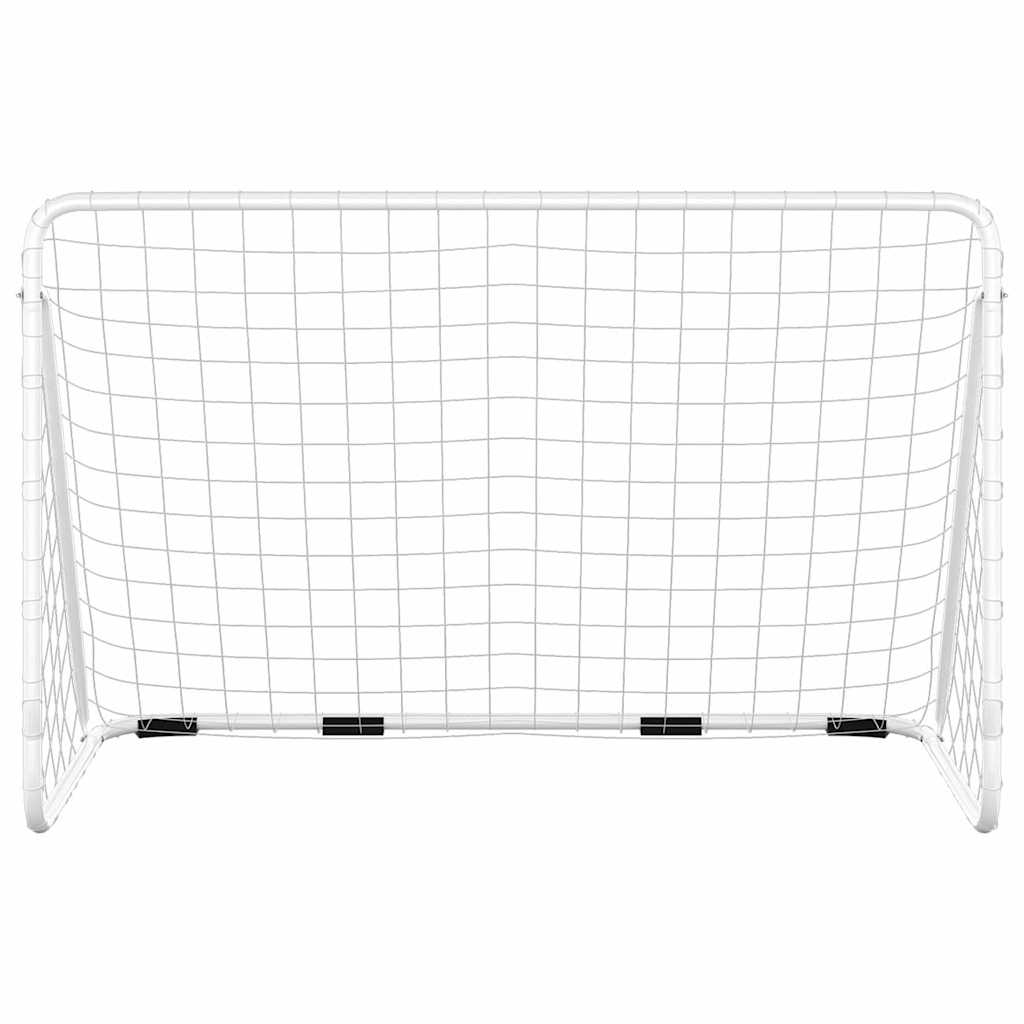 vidaXL Football Goal with Net White 180x90x120 cm Steel 3