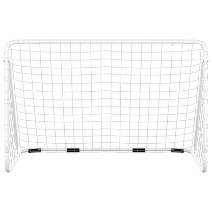 vidaXL Football Goal with Net White 180x90x120 cm Steel 3