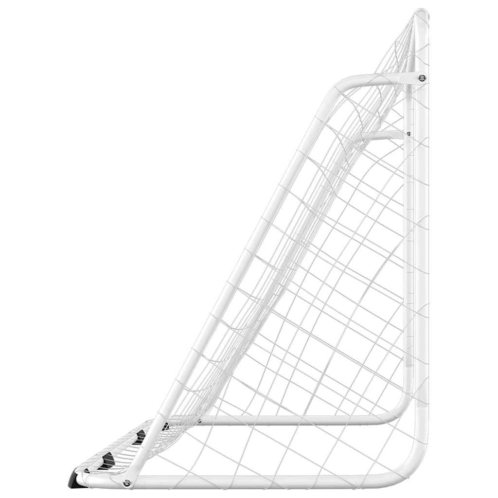 vidaXL Football Goal with Net White 180x90x120 cm Steel 4