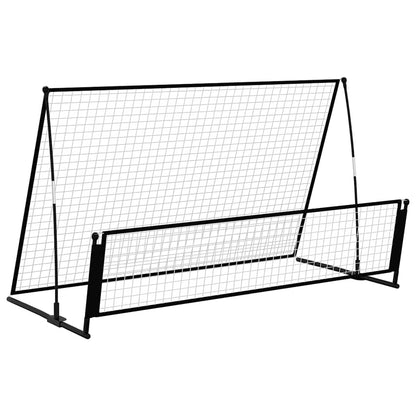 vidaXL 2 in 1 Soccer Rebounder Football Goal 202x104x120 cm Steel 2