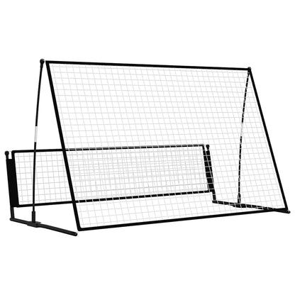 vidaXL 2 in 1 Soccer Rebounder Football Goal 202x104x120 cm Steel 5