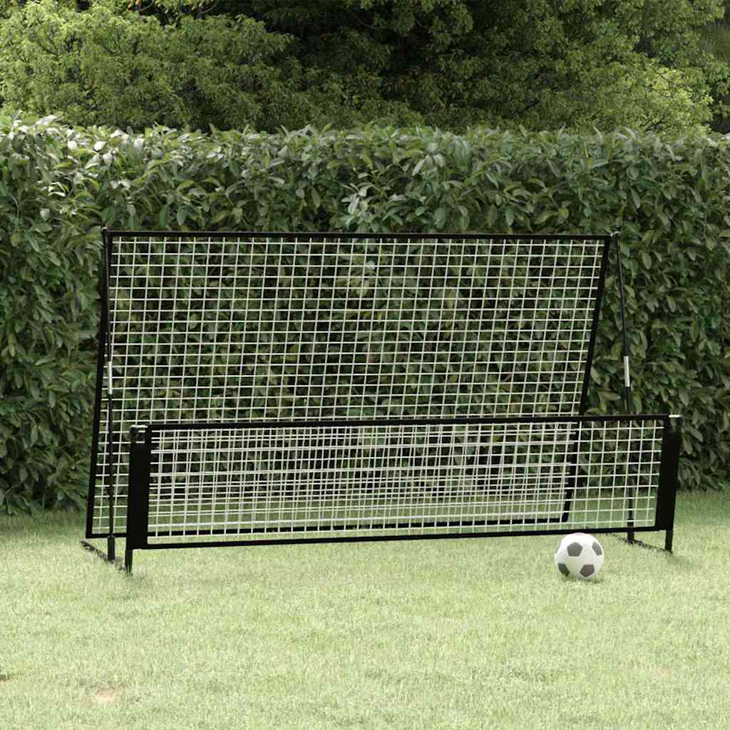 vidaXL 2 in 1 Soccer Rebounder Football Goal 202x104x120 cm Steel 1