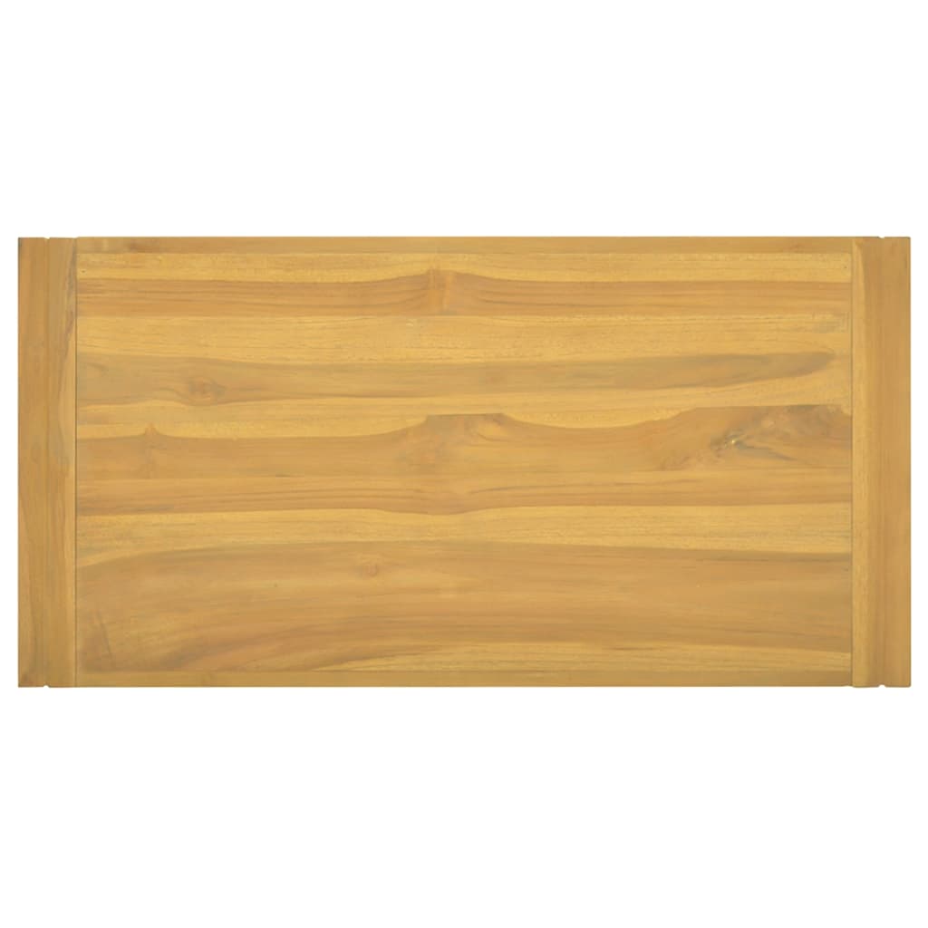 vidaXL Bathroom Cabinet | Natural Teak | Solid Teak Wood | Large 4