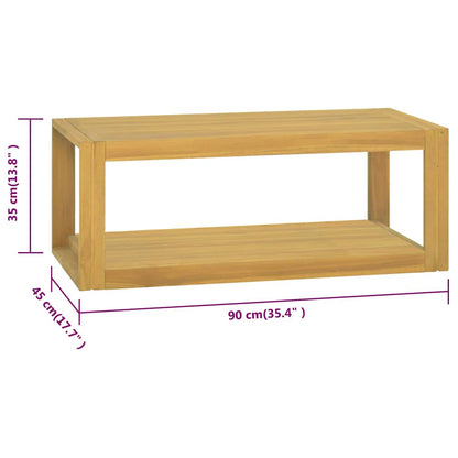 vidaXL Bathroom Cabinet | Natural Teak | Solid Teak Wood | Large 6