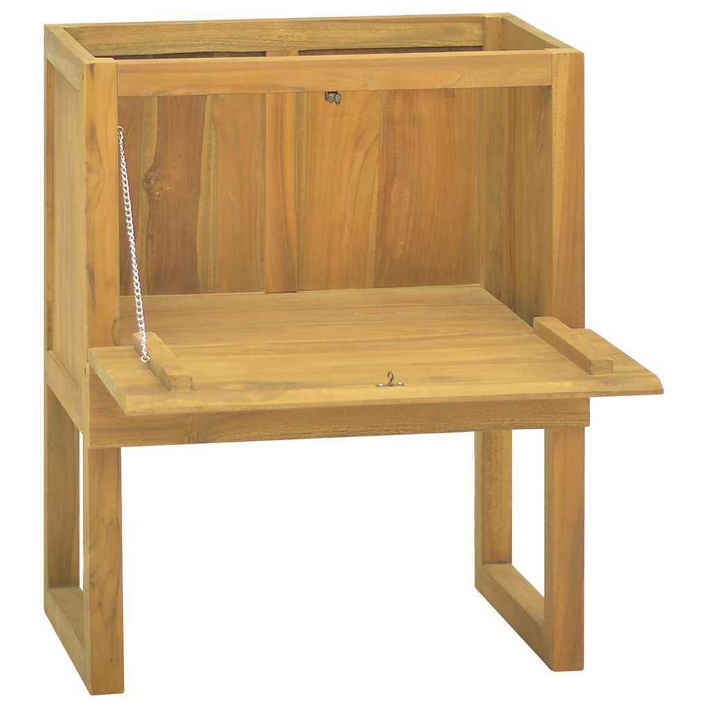 vidaXL Bathroom Cabinet | Natural Teak | Solid Teak Wood | Medium 2