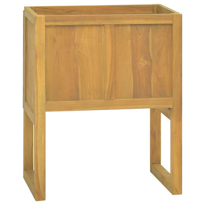 vidaXL Bathroom Cabinet | Natural Teak | Solid Teak Wood | Medium 5