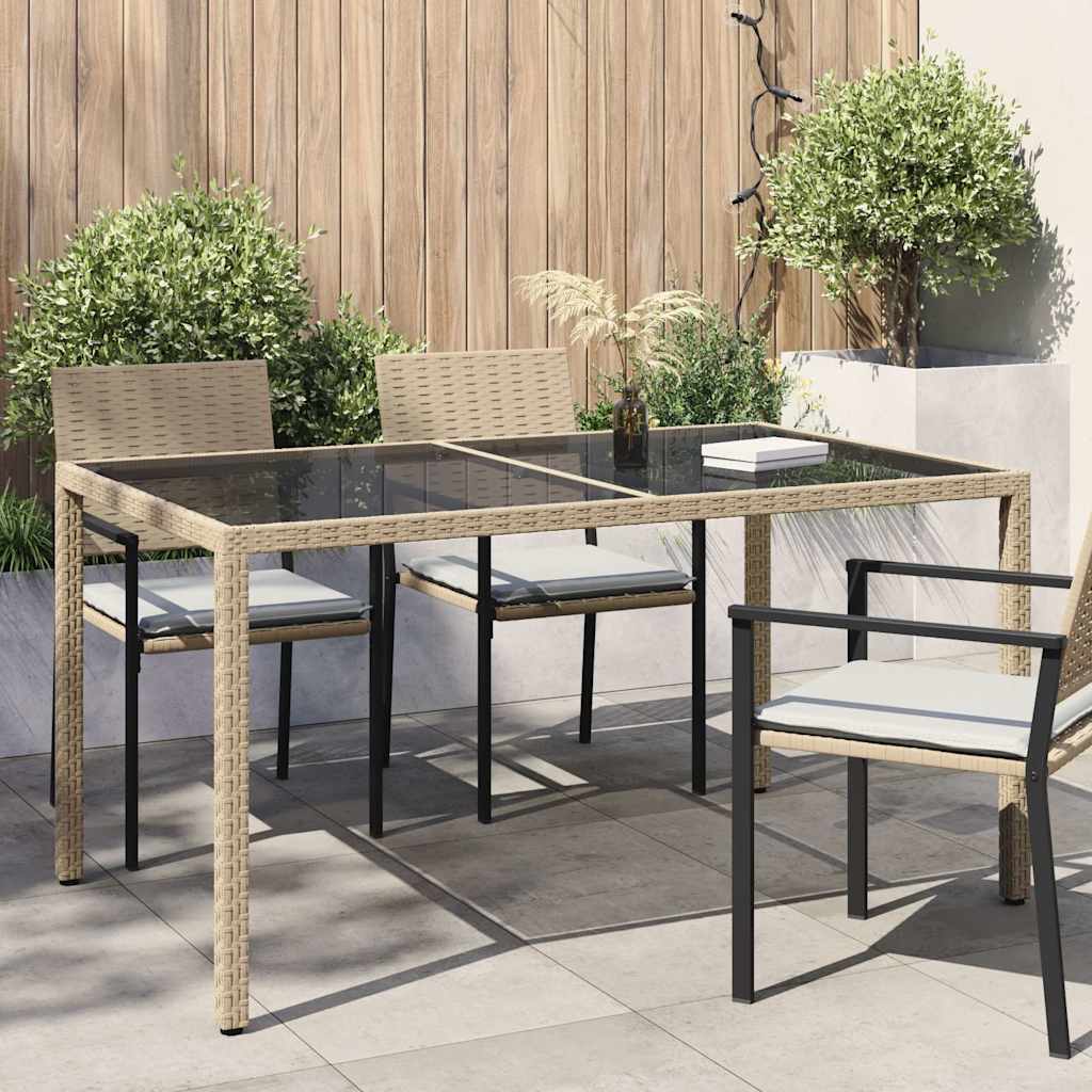vidaXL Garden Table | Beige and Black 1