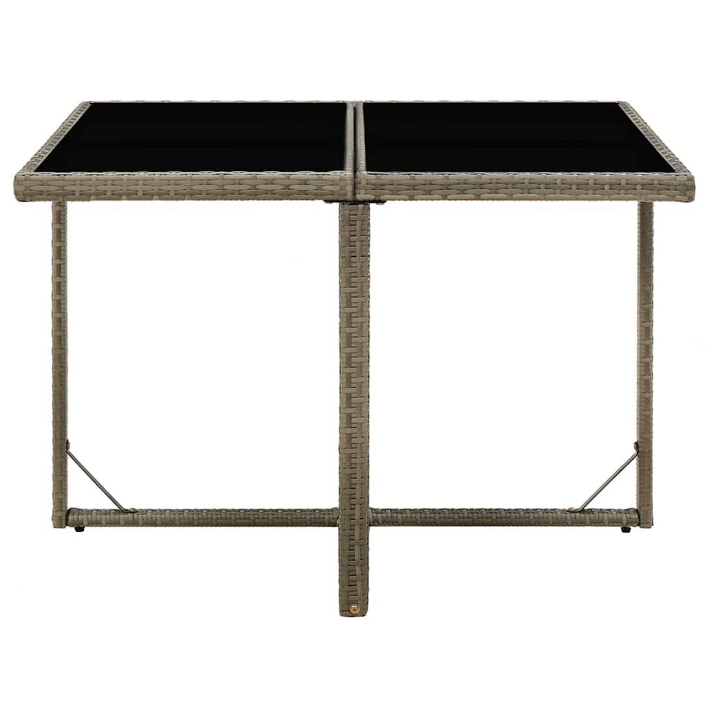 vidaXL Garden Table | Grey and Black 2