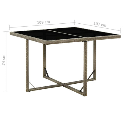 vidaXL Garden Table | Grey and Black 5