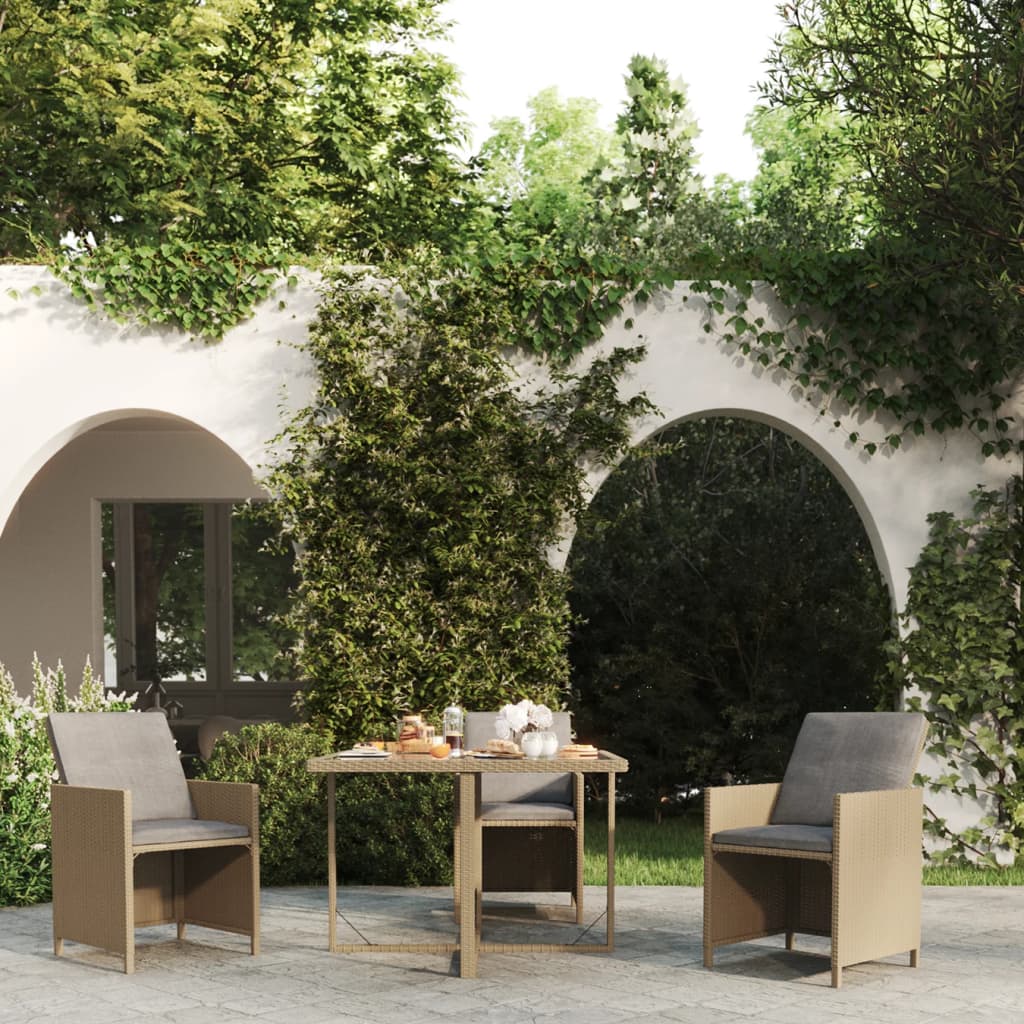 vidaXL Garden Table | Beige and Black 1