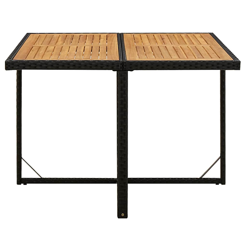 vidaXL Garden Table | Black and Natural Wood 2