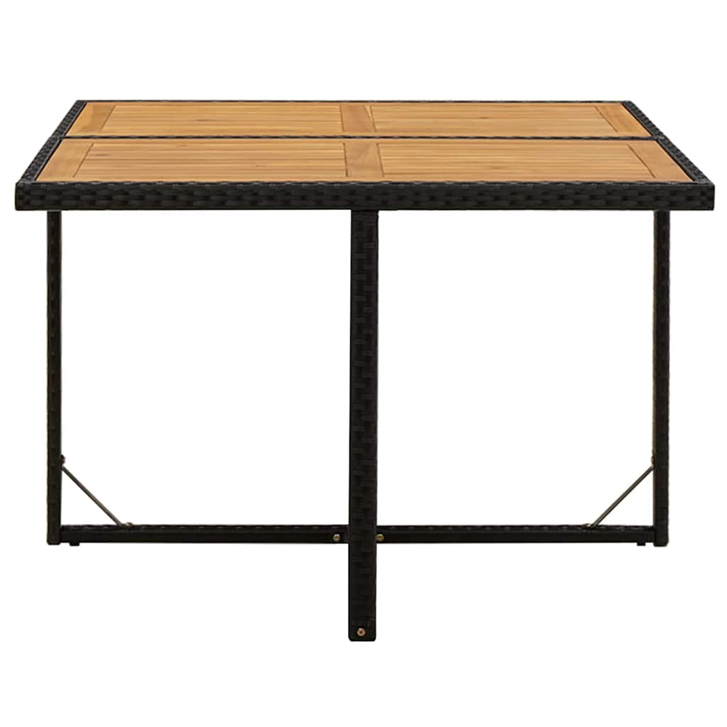 vidaXL Garden Table | Black and Natural Wood 3