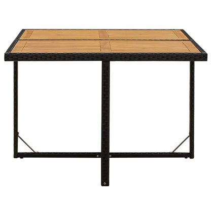 vidaXL Garden Table | Black and Natural Wood 3