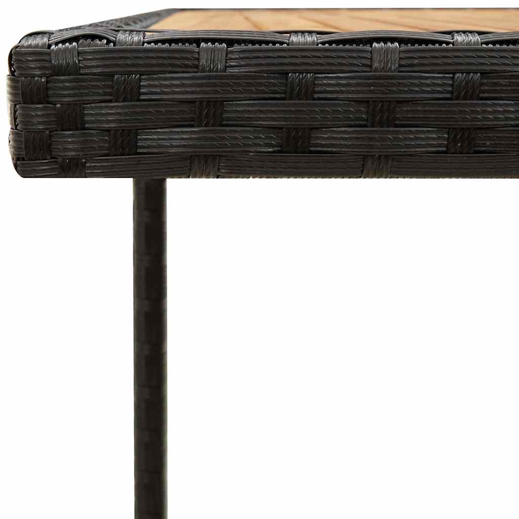 vidaXL Garden Table | Black and Natural Wood 5