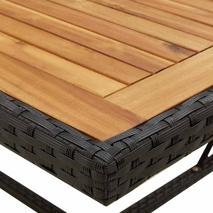 vidaXL Garden Table | Black and Natural Wood 6