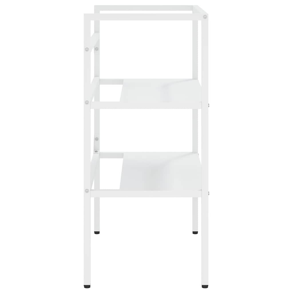 vidaXL Bathroom Washbasin Frame | White | Powder-coated iron | 59x38x83 cm 5