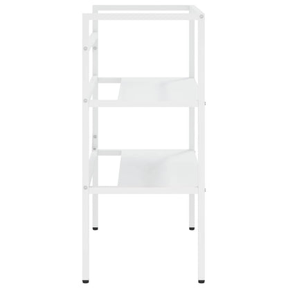vidaXL Bathroom Washbasin Frame | White | Powder-coated iron | 59x38x83 cm 5