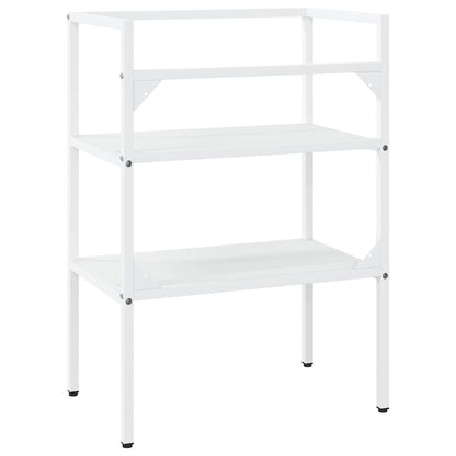 vidaXL Bathroom Washbasin Frame | White | Powder-coated iron | 59x38x83 cm 6