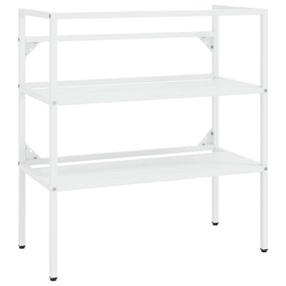 vidaXL Bathroom Washbasin Frame | White | Powder-coated iron | Medium 2