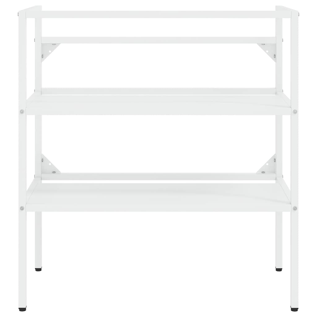 vidaXL Bathroom Washbasin Frame | White | Powder-coated iron | Medium 4