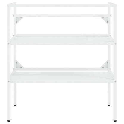 vidaXL Bathroom Washbasin Frame | White | Powder-coated iron | Medium 4