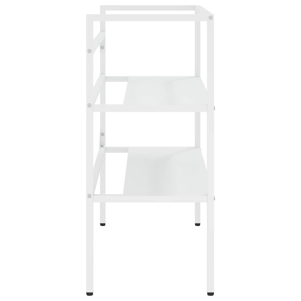 vidaXL Bathroom Washbasin Frame | White | Powder-coated iron | Medium 5