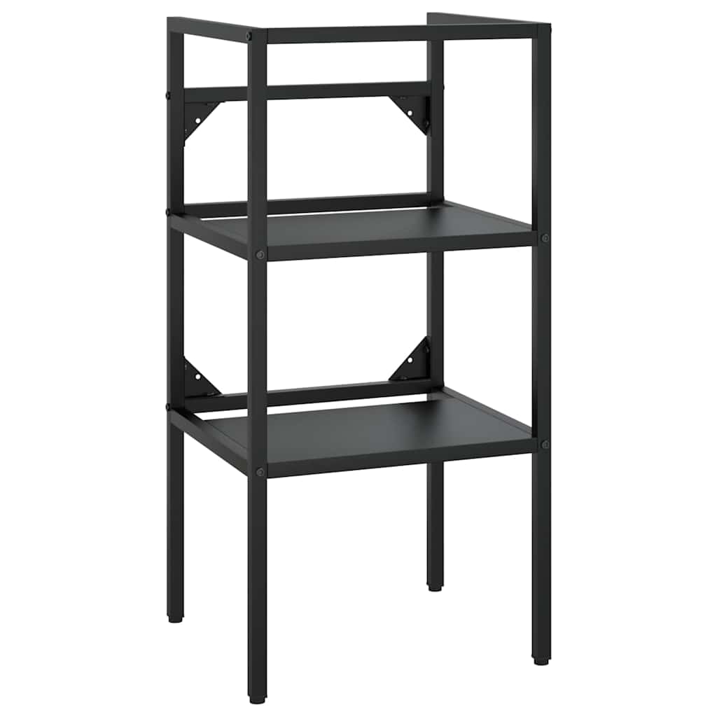 vidaXL Bathroom Washbasin Frame | Black | Iron | Medium 2