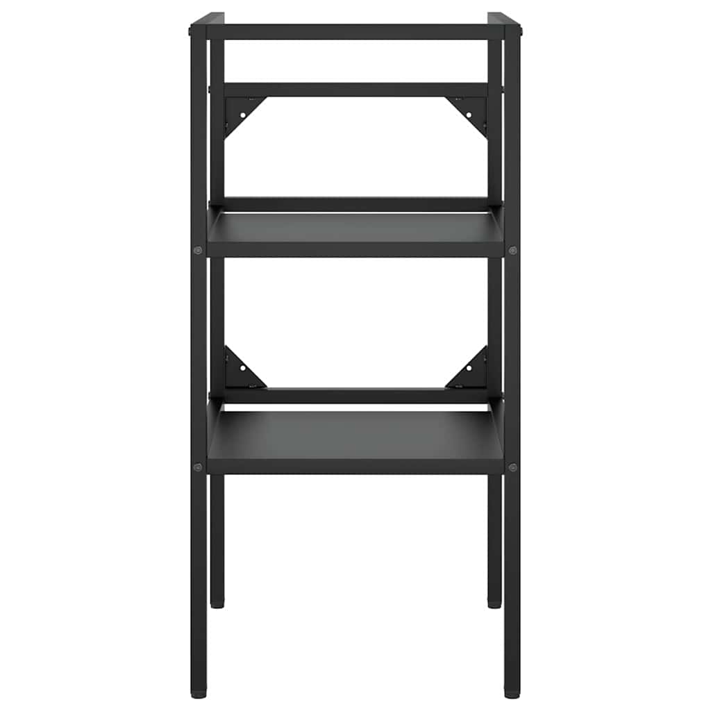vidaXL Bathroom Washbasin Frame | Black | Iron | Medium 4