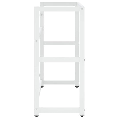 vidaXL Bathroom Washbasin Frame | White | Powder-coated iron | Medium 5