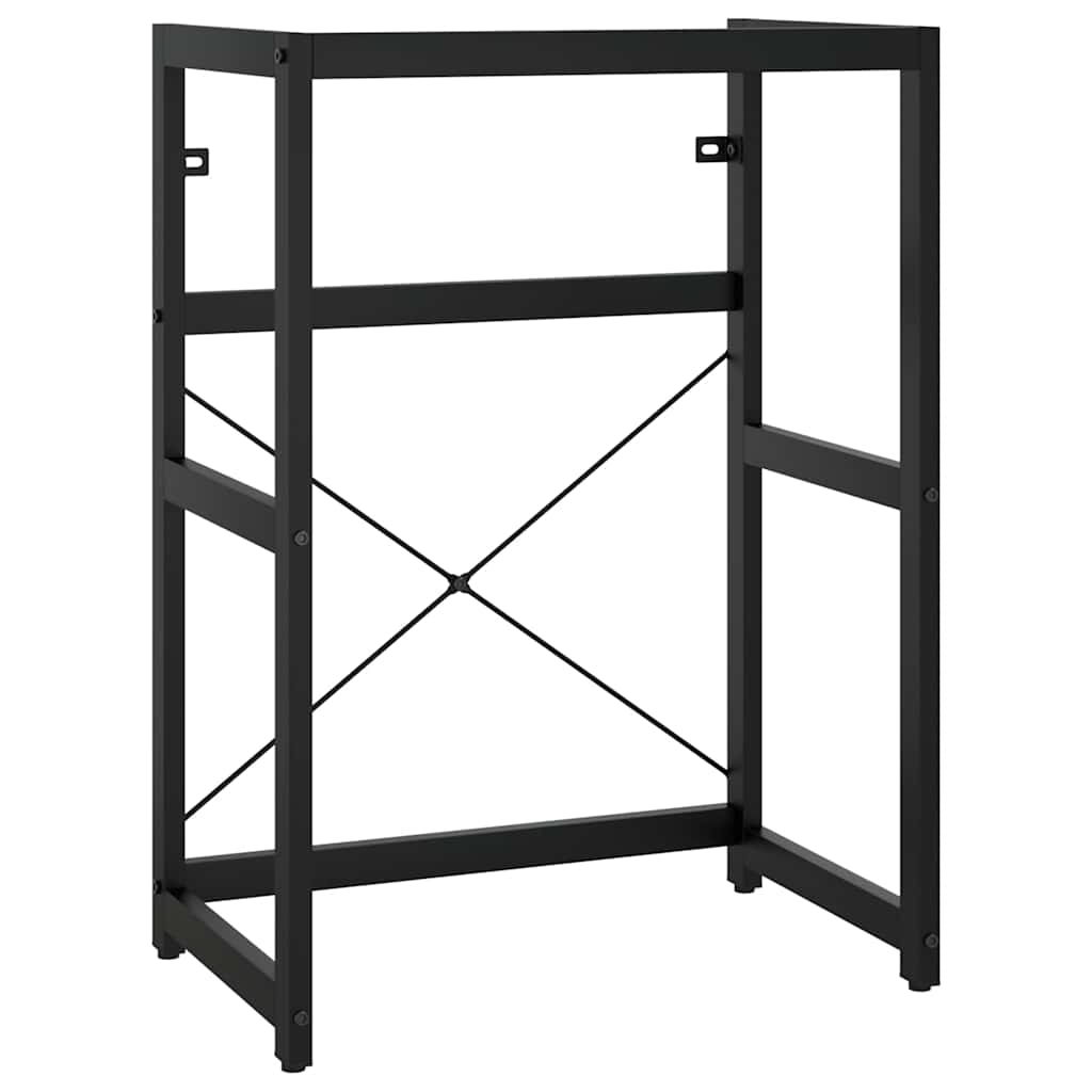 vidaXL Bathroom Washbasin Frame | Black | Powder-coated iron | 59x38x83 cm 2