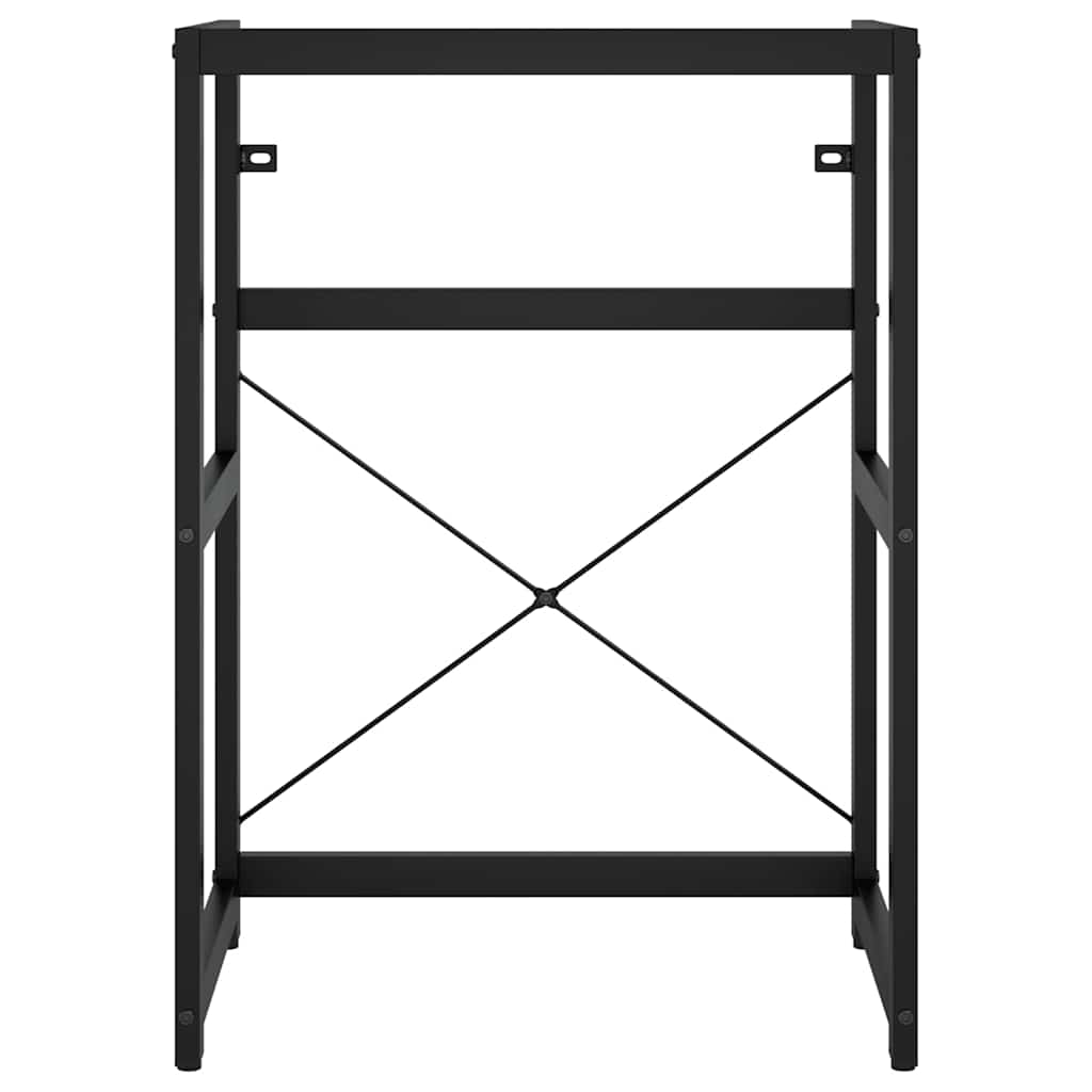vidaXL Bathroom Washbasin Frame | Black | Powder-coated iron | 59x38x83 cm 4