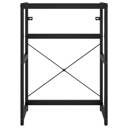 vidaXL Bathroom Washbasin Frame | Black | Powder-coated iron | 59x38x83 cm 4