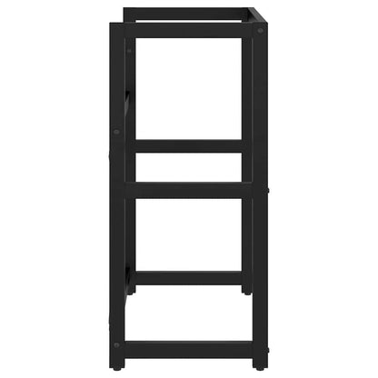 vidaXL Bathroom Washbasin Frame | Black | Powder-coated iron | 59x38x83 cm 5