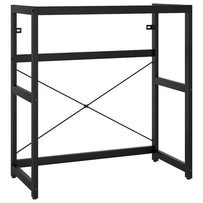 vidaXL Bathroom Washbasin Frame | Black | Powder-coated iron | 79x38x83 cm 2
