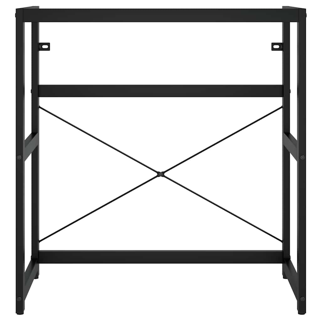 vidaXL Bathroom Washbasin Frame | Black | Powder-coated iron | 79x38x83 cm 4