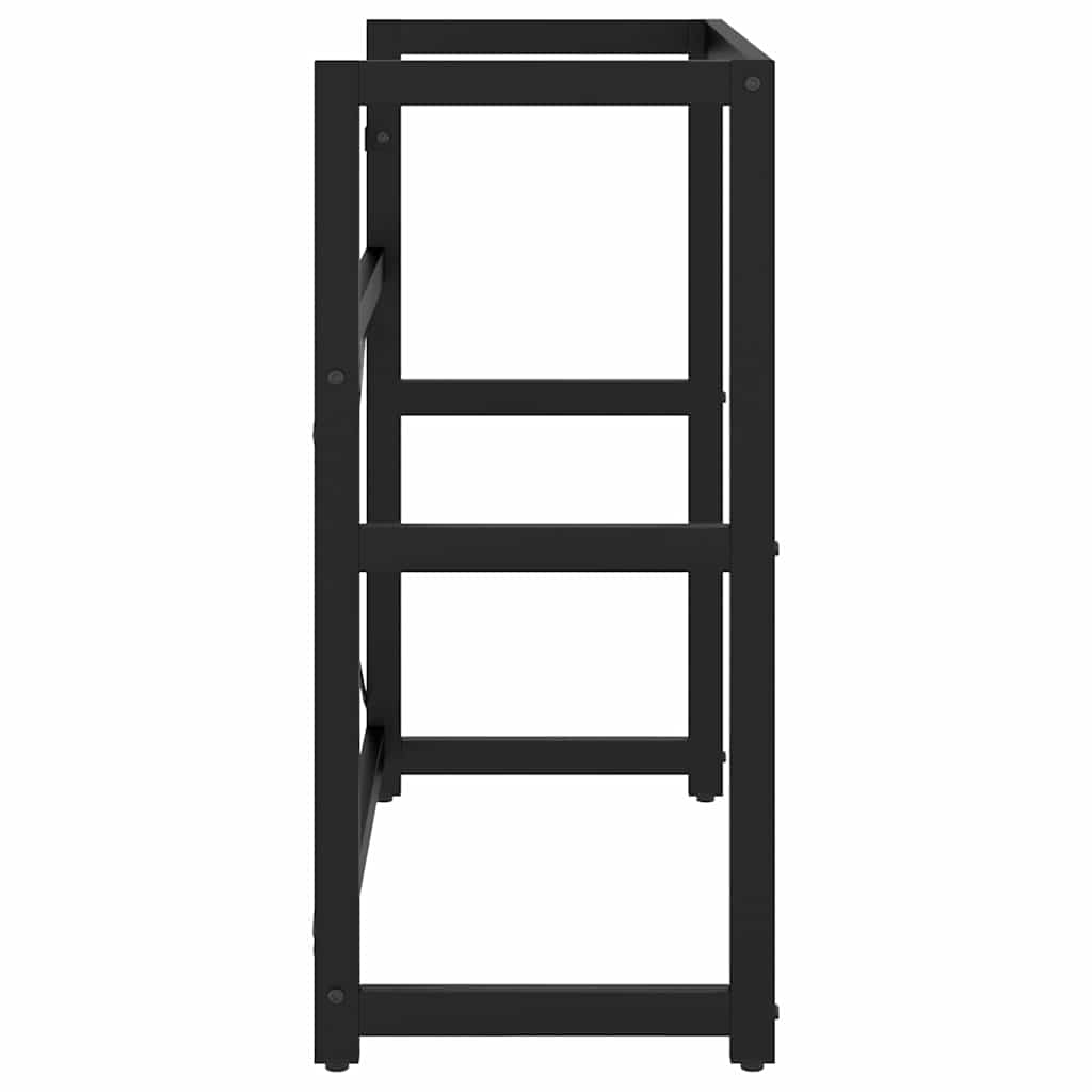 vidaXL Bathroom Washbasin Frame | Black | Powder-coated iron | 79x38x83 cm 5