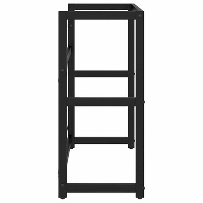vidaXL Bathroom Washbasin Frame | Black | Powder-coated iron | 79x38x83 cm 5